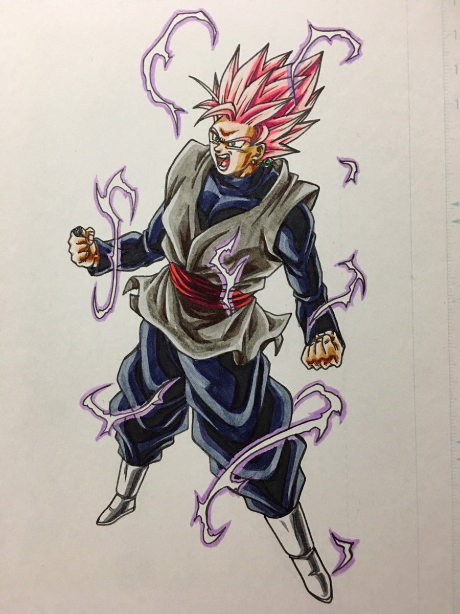 ひろ ゴクウブラック超サイヤ人ロゼ2のイラスト ドラゴンボール ゴクウブラック 超サイヤ人ロゼ