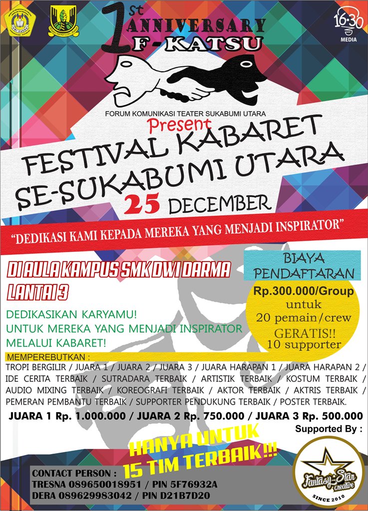 Forum Komunikasi Teater Sukabumi Utara Bekerjasama dengan Fantasy Star Creative "FESTIVAL KABARET SE-SUKABUMI UTARA" 25/12/16 #eventSMI