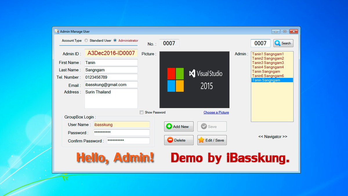 IBasskung's tweet image. User Account Management System (UAM) - VB.NET Project
.
LIKE | SHARE | COMMENT
.
#CodeAMinute #Programming #FreeSourceCode