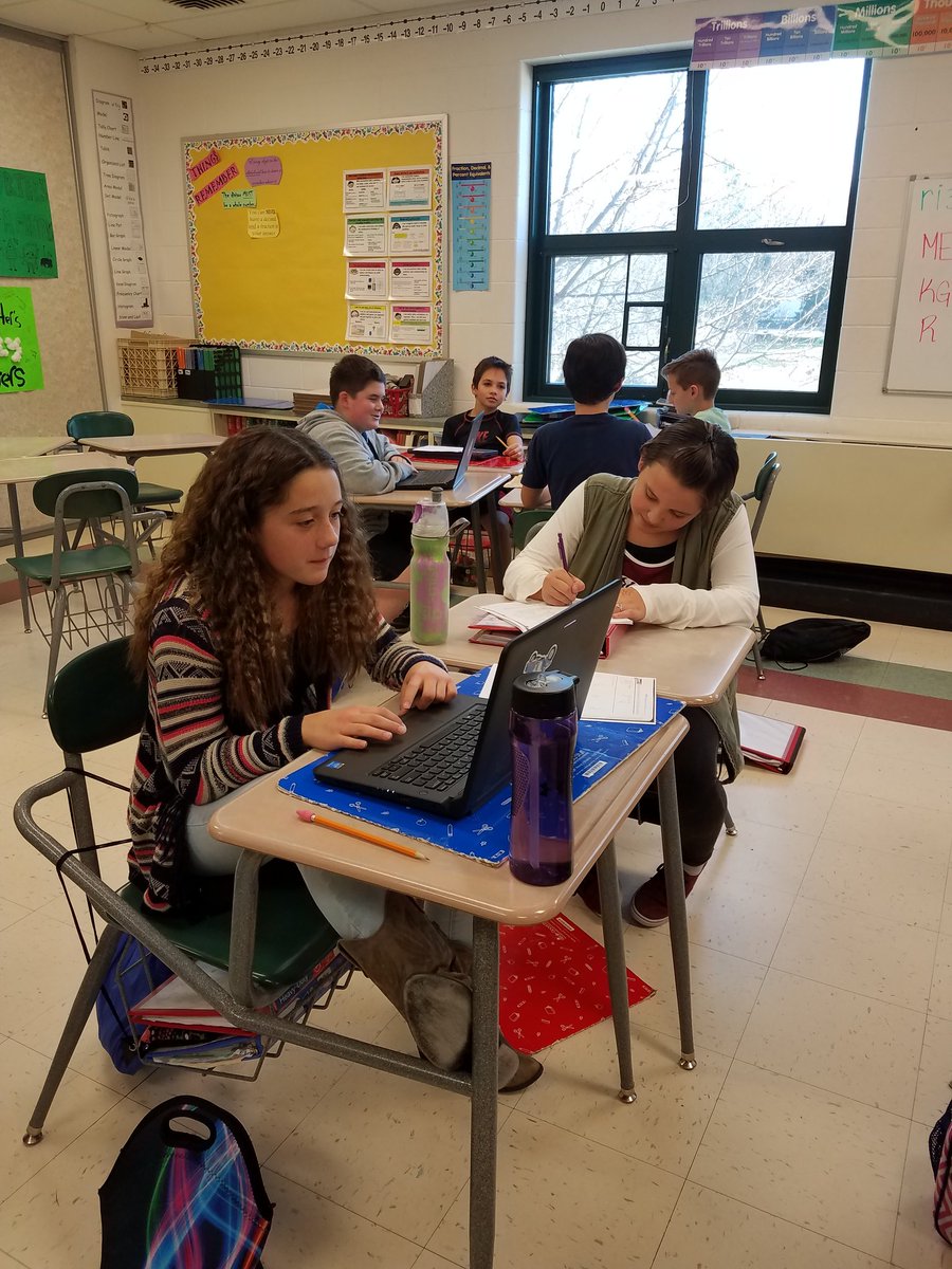PorterMath6's tweet photo. The nitty gritty of fraction work! Kids working hard to learn more about fractions.  #brmsrocks @BRMSrocks @kegan_c https://t.co/BUjdgYqOrc