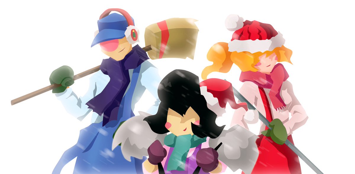 tashizuna's tweet photo. #FanArtFriday #dustforce #xmas #Christmas #snow #hitboxteam xmas is coming! https://t.co/eOgfa1yCh6