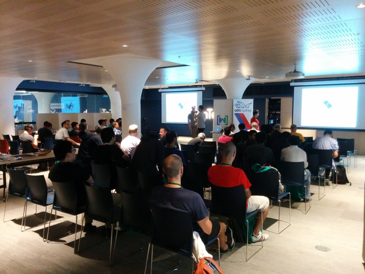 polleyg's tweet image. DevFest Sydney 2016 about to get under way! Excited to be presenting here today. #DevFest16 #GDGSyndey