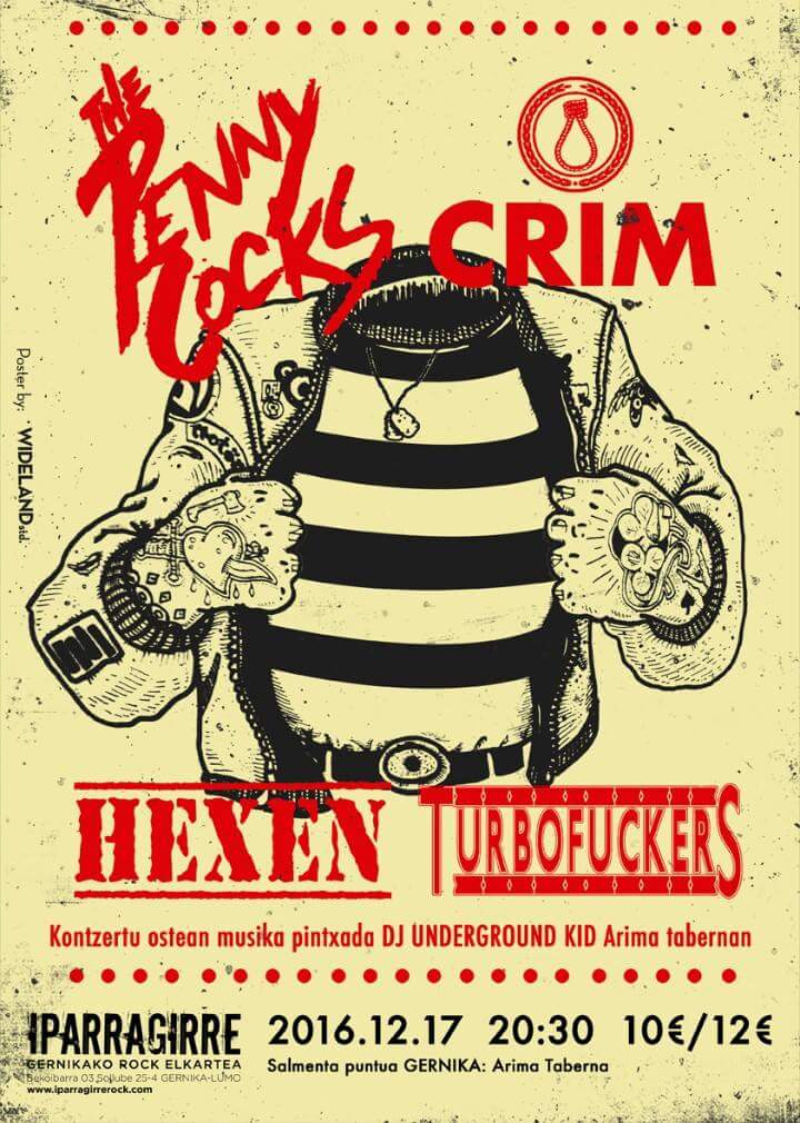 IparragirreRock's tweet image. Hona urteko azken kontzertua izango dena!
Punk-rock gogor zaleentzat ez galtzekoa!
@HEXEN TurboFuckers - Band @PennyCocks eta Crim!