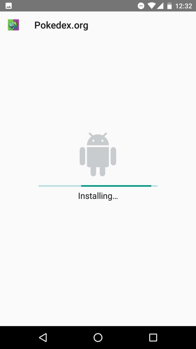 Pokedex.org PWA installing