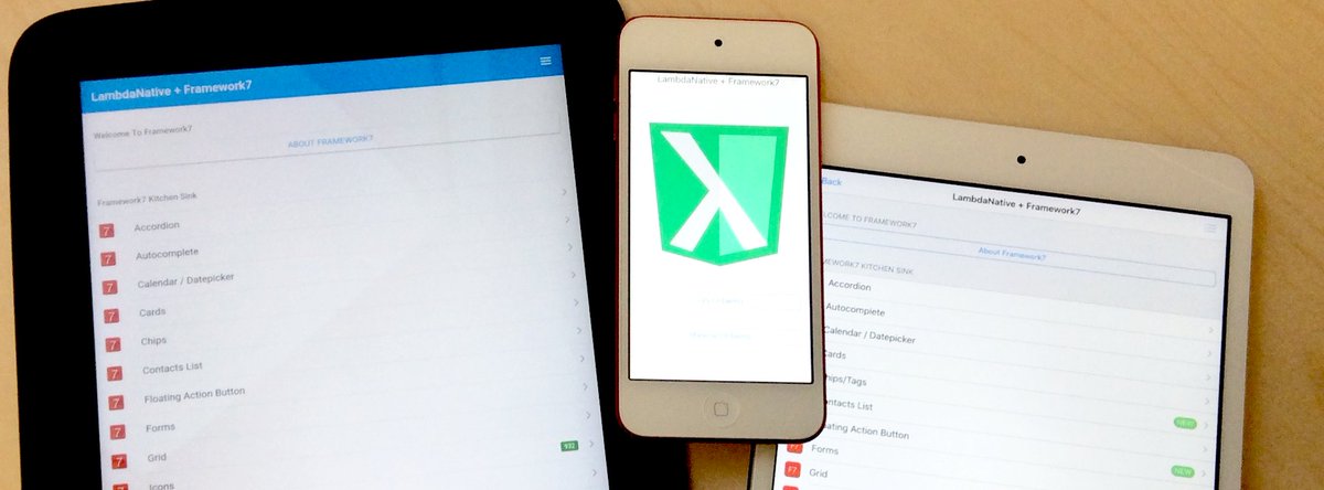 LambdaNative's tweet image. First hybrid app for #iOS and #Android with #LambdaNative and #Framework7.. it's like Cordova for functional programmers!