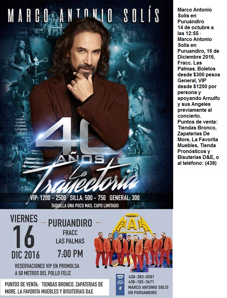 ALICIA90237733's tweet photo. @MarcoASolis se presenta en concierto 16 de Dic .#Puruandiro #FraccLasPalmas #Michoacan NO TE LO PODES PERDER https://t.co/9sJottkLYh