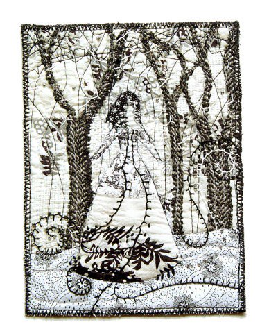 "Winter dress" textile art by Bozena Wojtaszek <a href="/textile_cuisine/">Bozena Wojtaszek</a> artofday.com/wordpress/?p=7… #TwitterFirstFriday #textiles