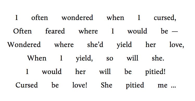 christianbok's tweet photo. "I Often Wondered When I Cursed" by Lewis Carroll—(readable, both horizontally and vertically): https://t.co/a9YxqkGoW3