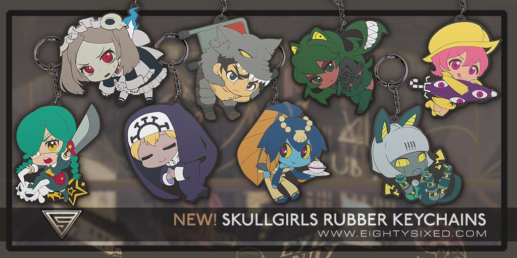 Eighty Sixed on X: Your day is about to get so much better! Introducing 8  new @Skullgirls keychains to tug at your heart strings -    / X