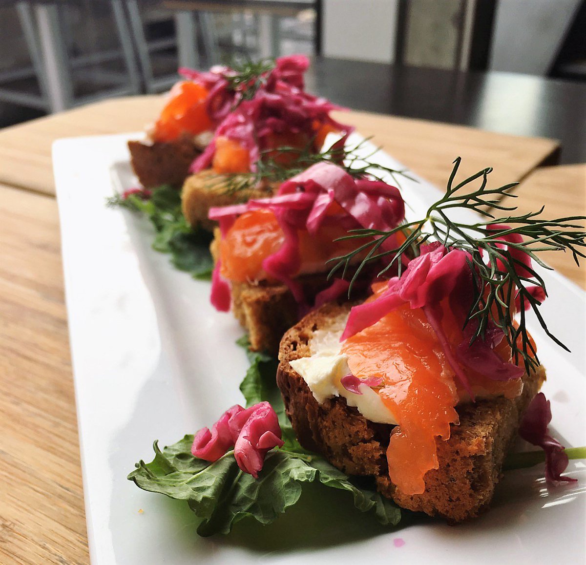 DubhLinnGateVan's tweet photo. Whisky Cured Salmon Toasties, YUM!
#snacks #YVReats #vaneats #food #tasty #irishsnacks #salmon #curedsalmon https://t.co/OGqtdOCteX