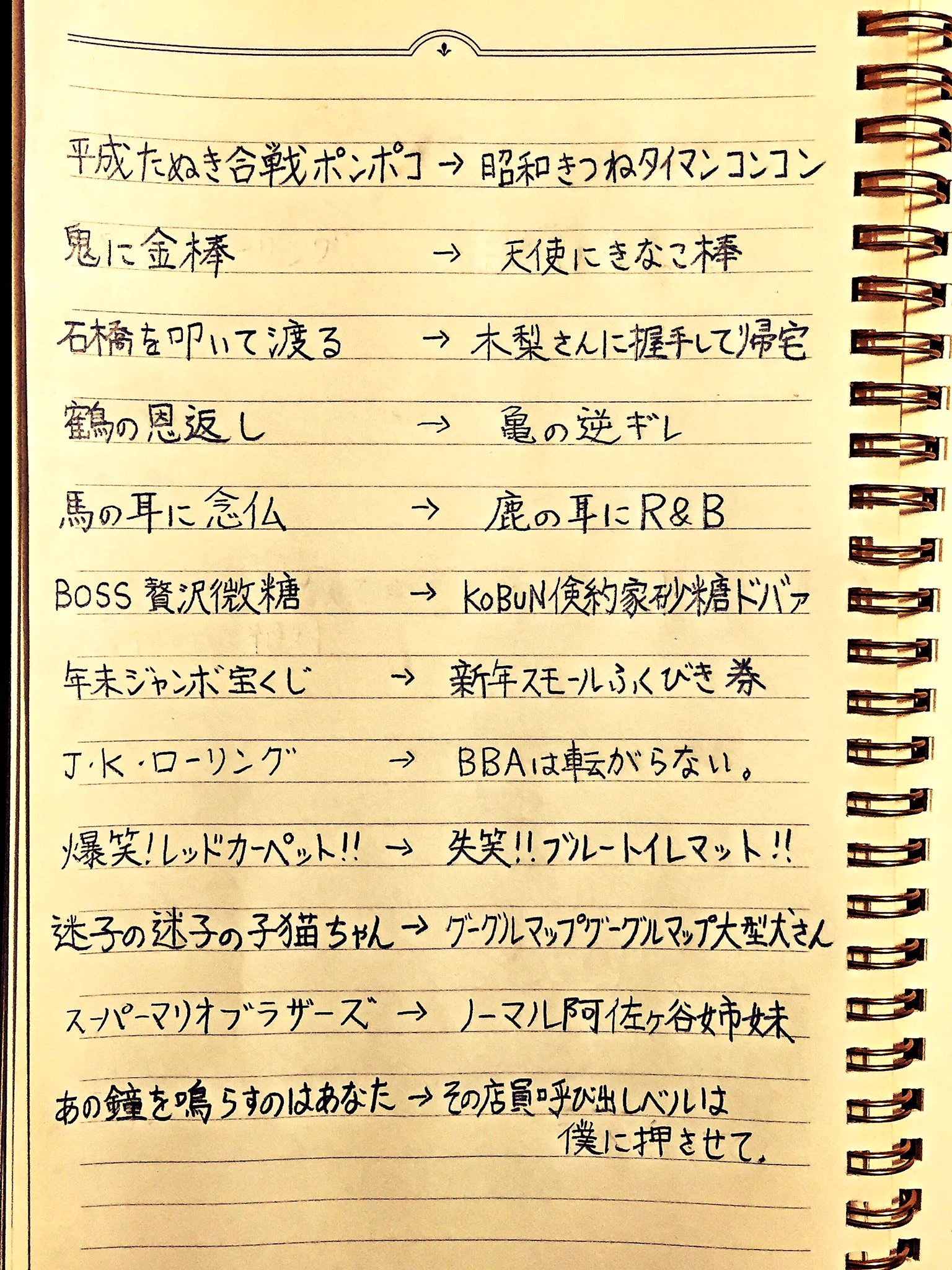「遊☆戯☆王」は「社☆畜」ｗ対義語一覧表が更新されて笑うｗｗｗ