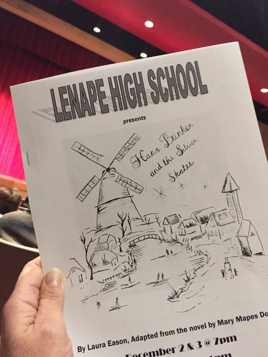 cbeducator's tweet photo. We are excited for the first presentation of Lenape's Play, Hans Brinker and the Silver Skates. Good luck cast!  @LenapePride #DateW/Mom https://t.co/qwuE2xqPex