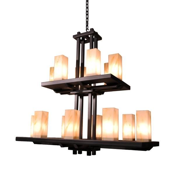 Our Bellingham Chandelier contains modern stylings paired with a rustic feel. #highendlighting #MadeintheUsa