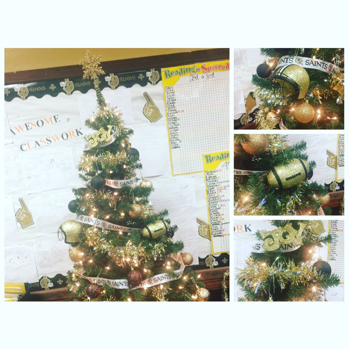 KelleyBelley08's tweet photo. Fa la la la la Who Dat? Who Dat?🏈🎄 @Saints #Saints #MsNelson https://t.co/GyQRBGPYRs