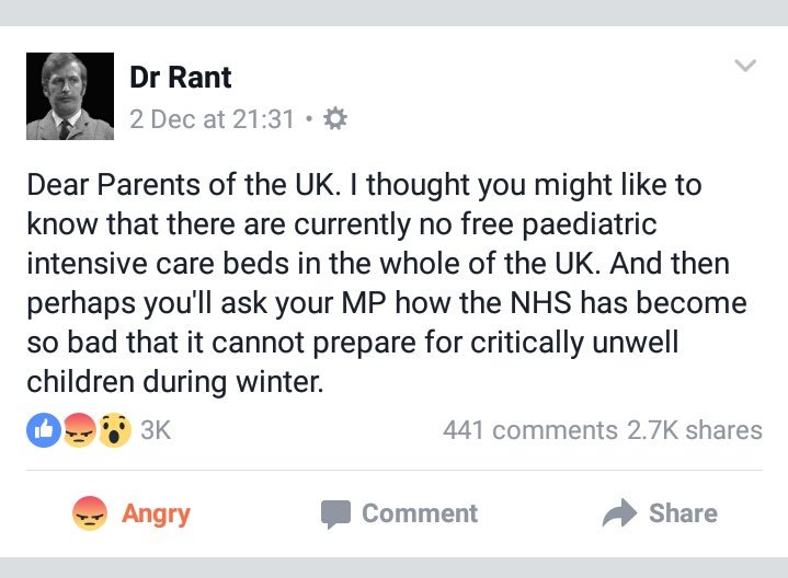 drbenwhite's tweet image. Apparently this has been verified. Terrifying if true and brings NHS crisis home to us all