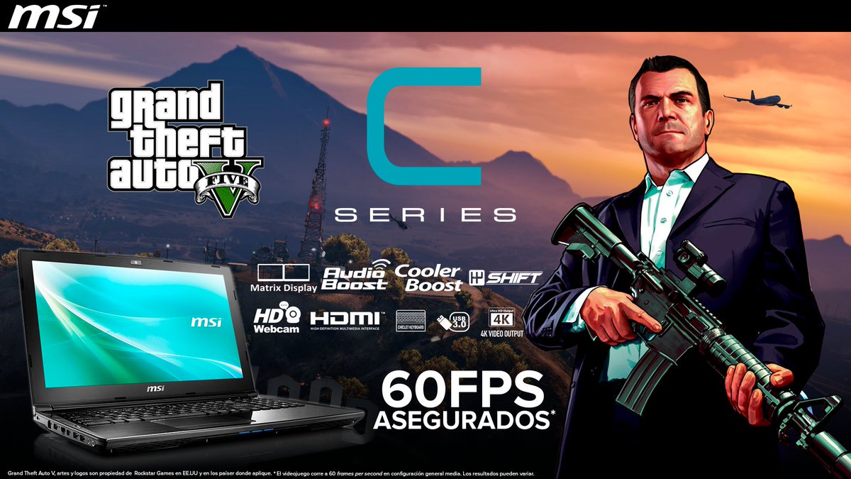 MSIGamingCO's tweet photo. ¿Te gustaría recorrer Los Santos como debe ser (a 60 fps)? Entonces necesitas equiparte con la nueva MSI CX62  -> https://t.co/jQijPJk7rb https://t.co/wYhR2bHXYb