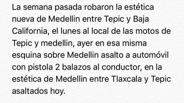 RomaSur1's tweet photo. Sr. @ManceraMiguelMX refuerce la seguridad en @LaRomaDF,asaltaron 2 negocios sobre Medellin ayer, 1 víctima murió ¡PORFAVOR  MÁS SEGURIDAD! https://t.co/gMM0JyX1ZK