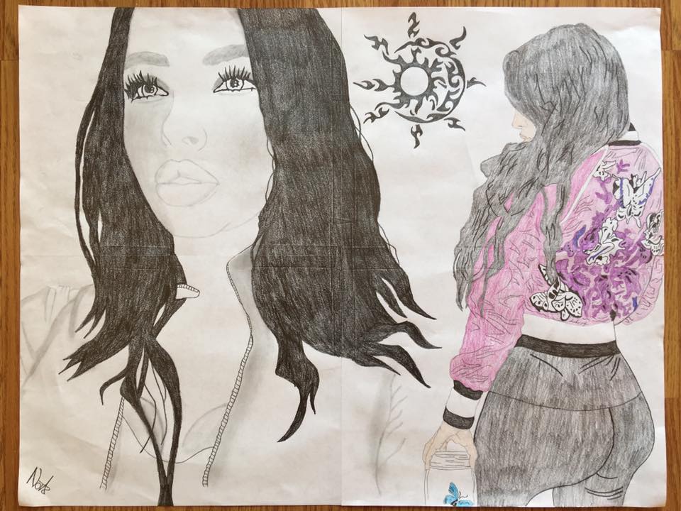 NOTAri0us's tweet photo. @sewintabaei  " you shine like the sun &amp; moon is out at the same time " ✏️10hrs later but loved drawing it. Hope you like 😰 #HardWork https://t.co/Xhc5Xrqxki