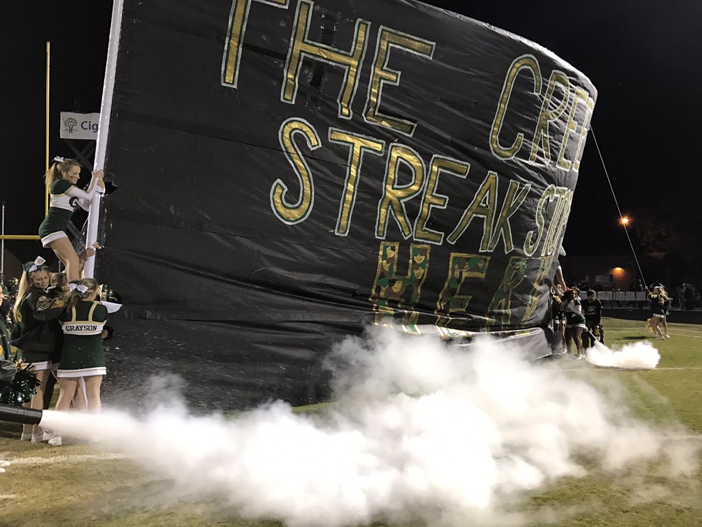 WSBTVsports's tweet photo. It's kickoff at our #GOTW - @MillCreekHawk vs. @GraysonHSSports The battle is on to play in the dome! #SZon2 https://t.co/QlzLzIFsxK