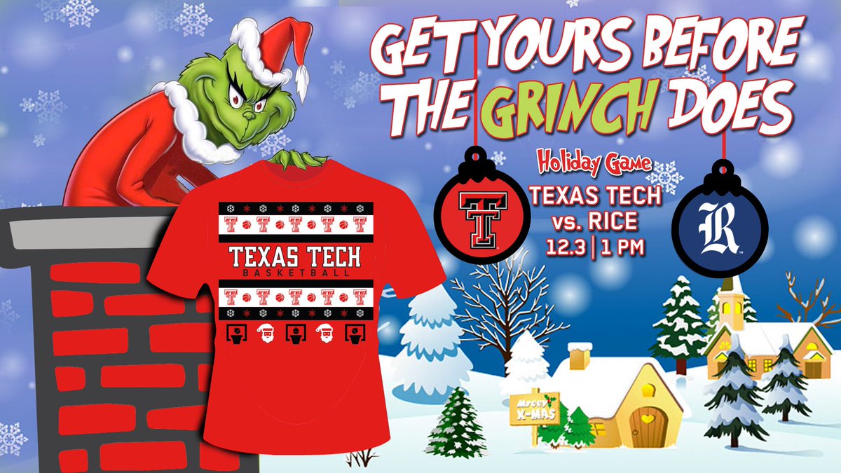 TexasTechMBB's tweet photo. Attention #TexasTech students, make your plans to arrive early for tomorrow's game &amp; pickup your free shirt. Doors open at 12 noon. #WreckEm https://t.co/MLmgHiwACm