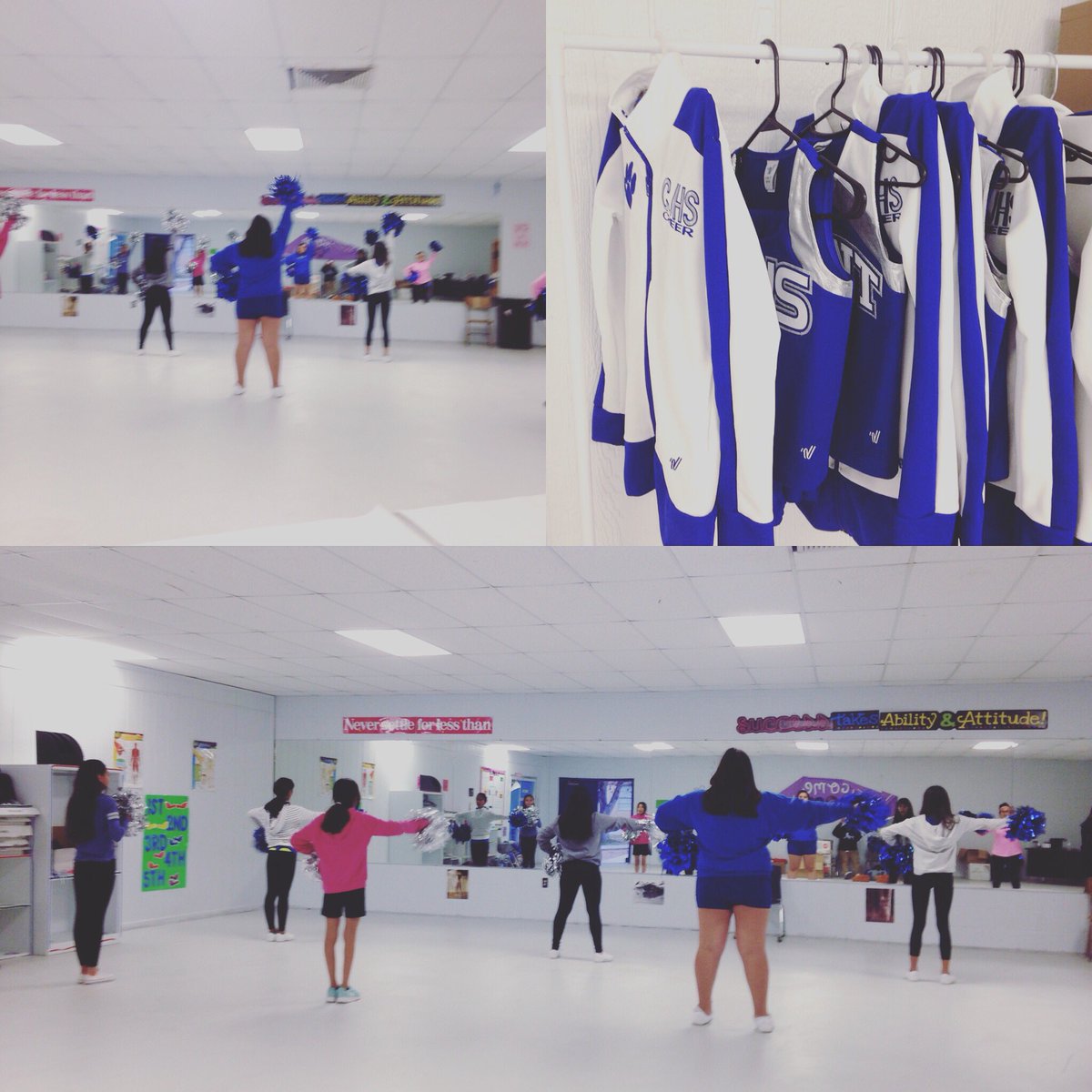 ClintJHS's tweet photo. Cub Cheer ready to participate in tomorrow's downtown celebration of lights Christmas parade. #proudofourcubbies #cubcheer๐ #newuniforms https://t.co/3nt6mlxA6B