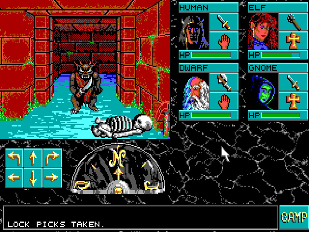 dosnostalgic's tweet photo. Eye of the Beholder in VGA, EGA, and CGA. #DOSGaming https://t.co/QjWDdZEiJJ