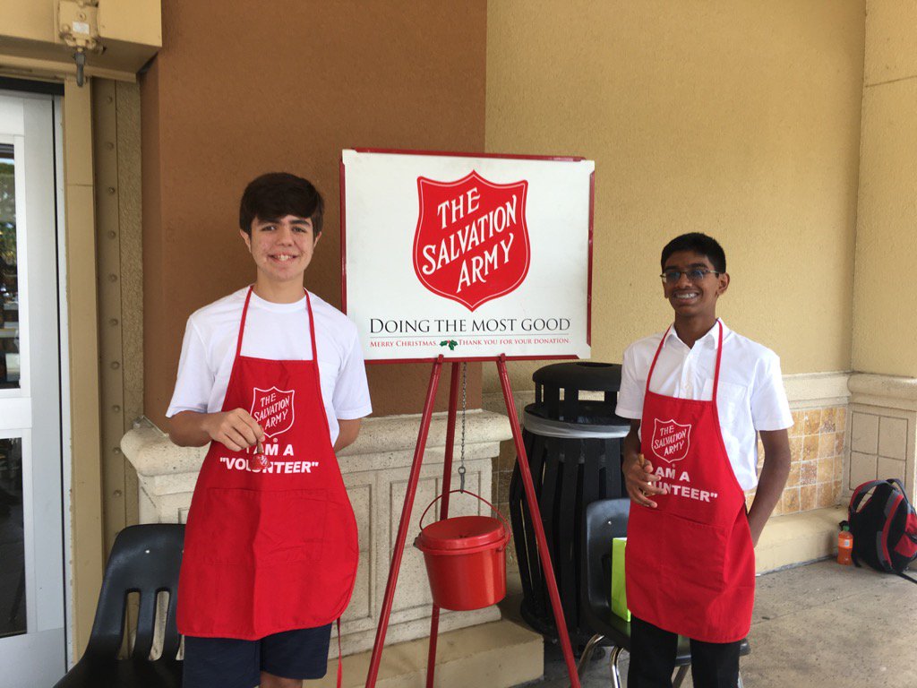 flkcdivision20a's tweet photo. Congratulations to Suncoast High on a successful day of bell ringing. Thank you for joining the Red Kettle Campaign! https://t.co/2f7SCgRfj4