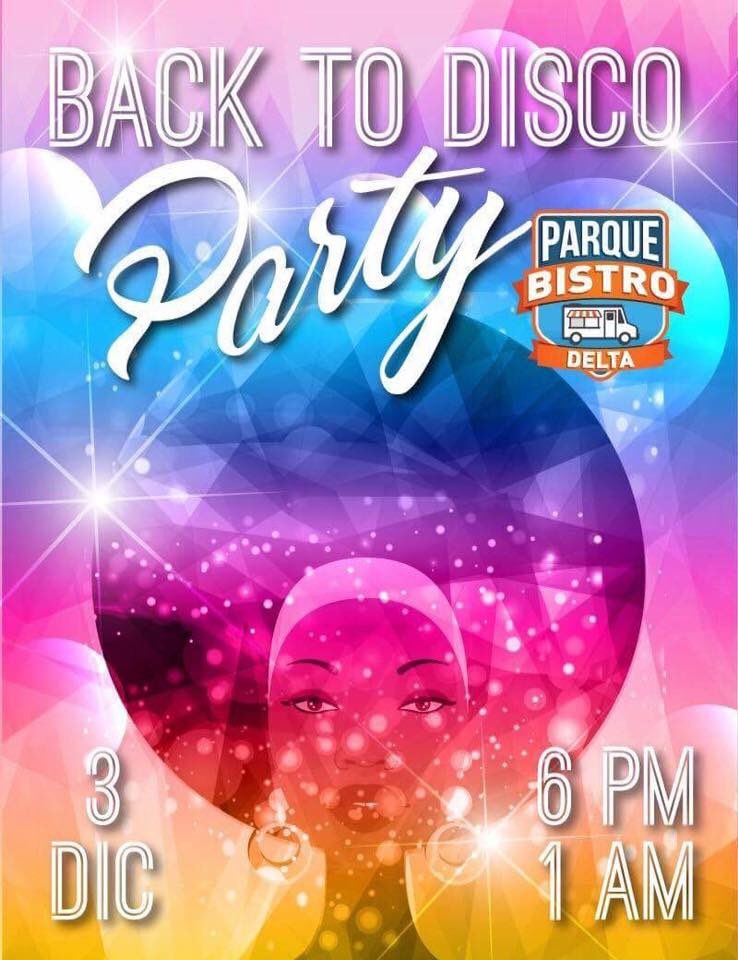 Mañana los esperamos en <a href="/ParqueBistro/">ParqueBistroDelta</a> por qué estarse de fiesta!!! Back to Disco....👍✌️🎶🎤🎼💙💚💛
