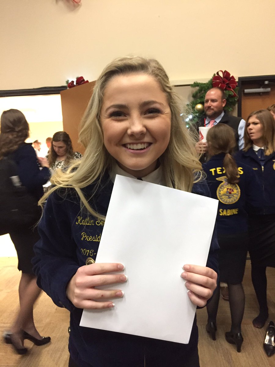 CONGRATS to Kaitlin Smith. Currently in the top 10 out of 790 @ state FFA competition in Sr Creed . Good luck in finals 2morrow #6Tenets