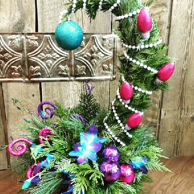 FunkyPetalsLeth's tweet photo. Colorful grinch trees are popular this year! Pre-order yours before we run out of all this vibrant bling! https://t.co/h3Wri7xIdV