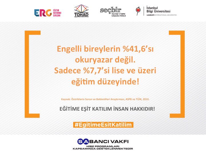 egitimreformu's tweet photo. Bugün Dünya Engelliler Günü. Eğitim engel tanımamalı! #3AralıkDünyaEngellilerGünü #EgitimeEsitKatilim https://t.co/lNGdLLrX0U