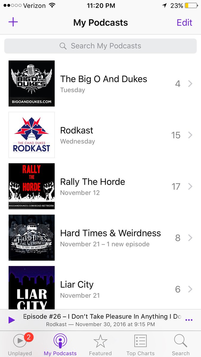 OhNoBrando's tweet photo. @RallyTheHorde @BigOandDukes Look who just moved up to the no.3 spot in my podcasts. Very impressed w/ new RTH GM @hottmannTedd. #BOADLive https://t.co/2e3qKak1u8