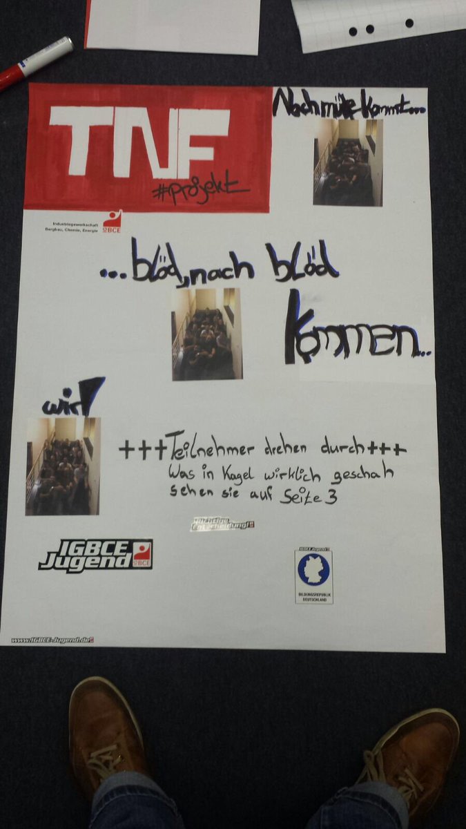 Es ist vollbracht, unser #TNFprojekt ist abgeschlossen. Eine Woche an die wir uns lange erinnern werden. Vielen Dank an Alle Beteiligten!