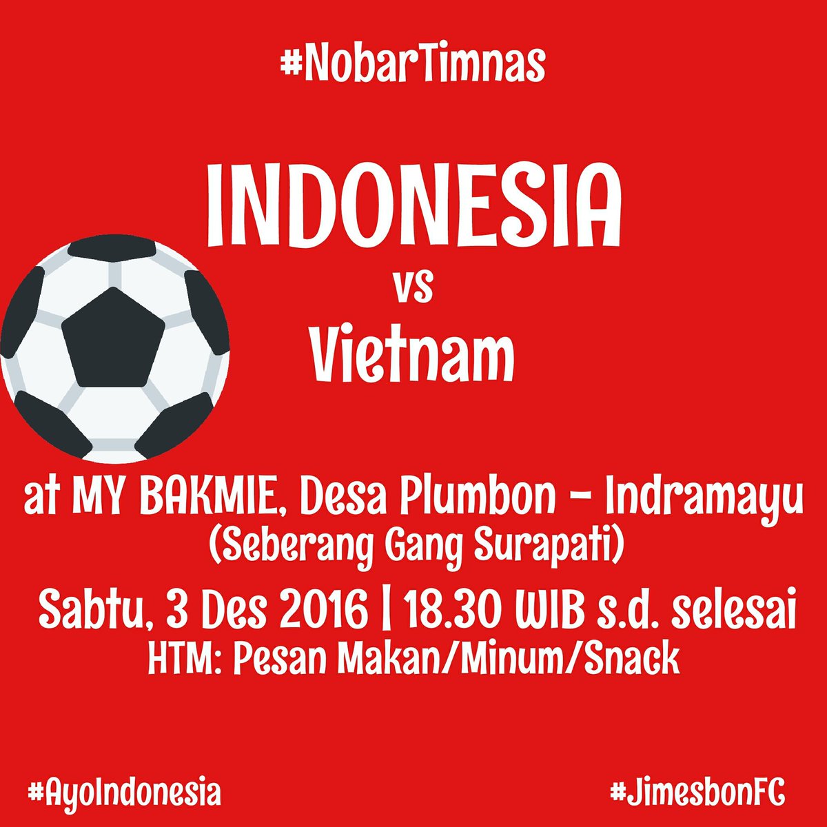 muhhussen's tweet photo. #NobarTimnas unt wilayah @kotaindramayu dan sekitarnya
@infosuporter https://t.co/bhmpJFTwyd