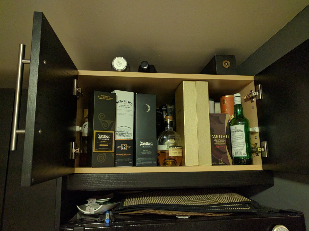 DialupSays's tweet photo. Scotch cabinet problems.   Well at least it isn't baby problems. https://t.co/W6Xin8x0wk