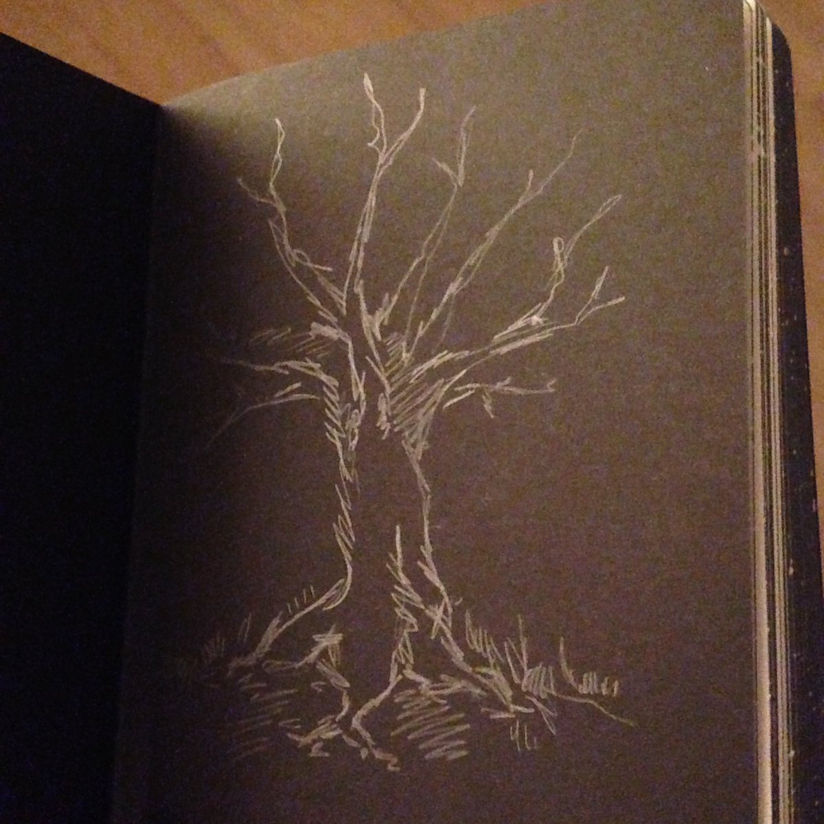 DieEineLms's tweet image. Mein Notfallbaum: Die 0. Seite in meinem mini Skizzenbuch. #onetreeaday #Kunstcontent -no.2-