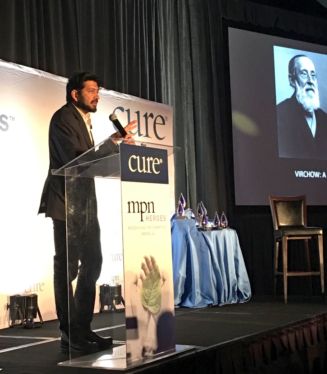 .@DrSidMukherjee speaking on history of #cancer at the #MPNheroes dinner in San Diego. He's doing great work on myeloid malignancies #ASH16