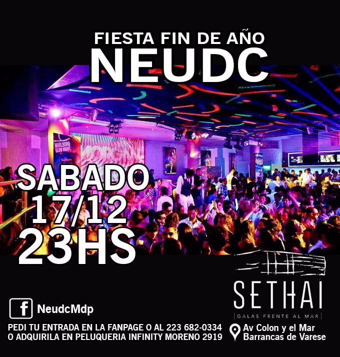 NEUDCOK's tweet photo. Ya se viene la fiesta de fin de año y no podes faltar, ya están las entradas a la venta. https://t.co/ev9drAJzjT