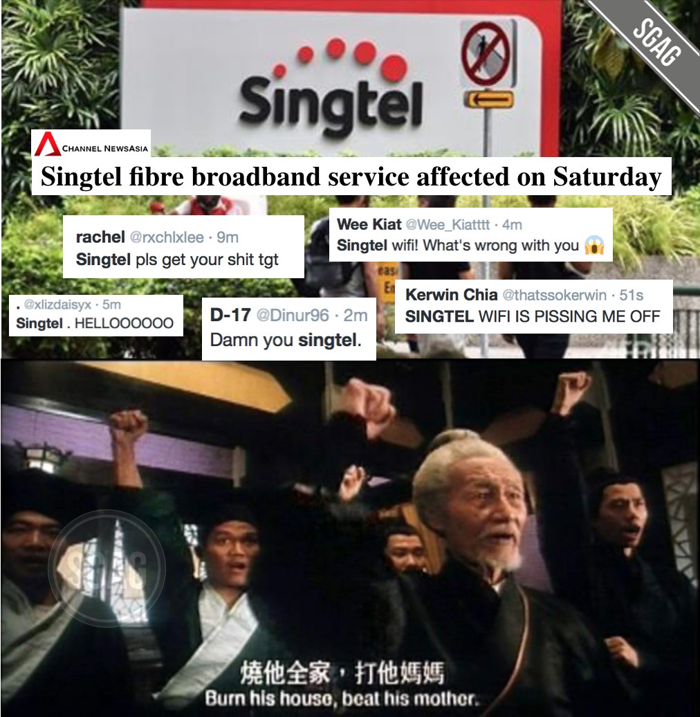 SGAG_SG's tweet image. SINGTEL Y U DOWN ON A SATURDAY MORNING?!!!!