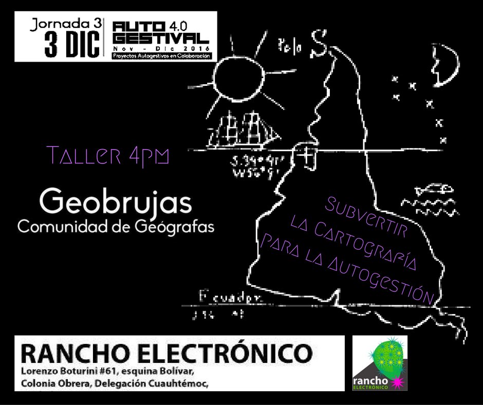 GeoBrujas's tweet photo. #Geógrafas haciendo #GeografíaAutogestiva #InvestigaciónAutónoma y #CartografíaColaborativa
@hackrancho @autogestival https://t.co/Y1ocsqdJUf