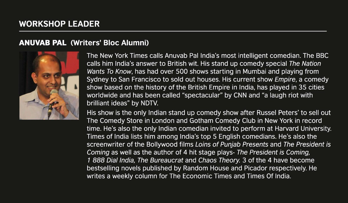 RenukaReuben's tweet photo. #Weekend pick 1: Workshop on #playwriting with the fab @AnuvabPal starts at 10 @inBritish #Mumbai #theatre https://t.co/xa4yWSVtez