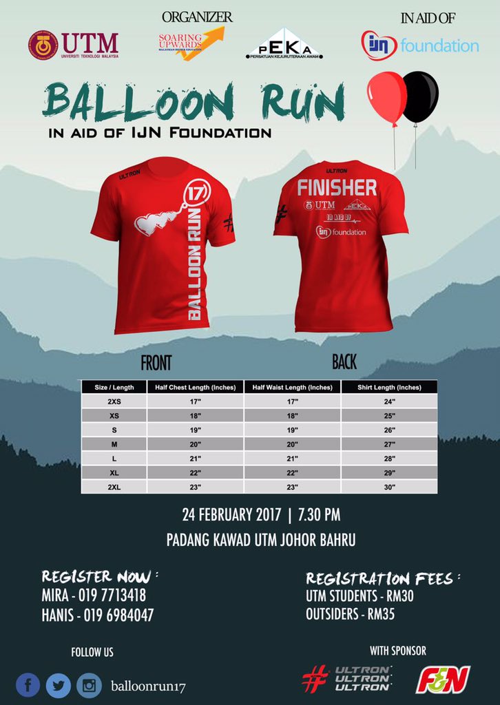 PEKA_UTM's tweet photo. Dah daftar #BalloonRun ke belum 👀
Tarikh tutup pendaftaran dah diawalkan ke 18 Disember https://t.co/2JpgKCbtsz