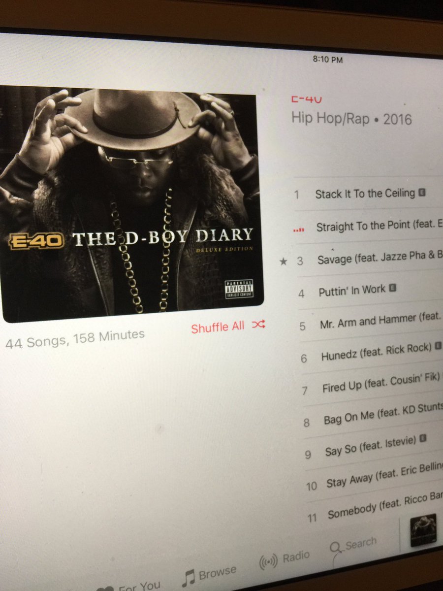 Cel_vision824's tweet photo. @E40 #TheDBoyDiary is off the chain. #Hunedz is a banger! https://t.co/Tx6EHnhUMq