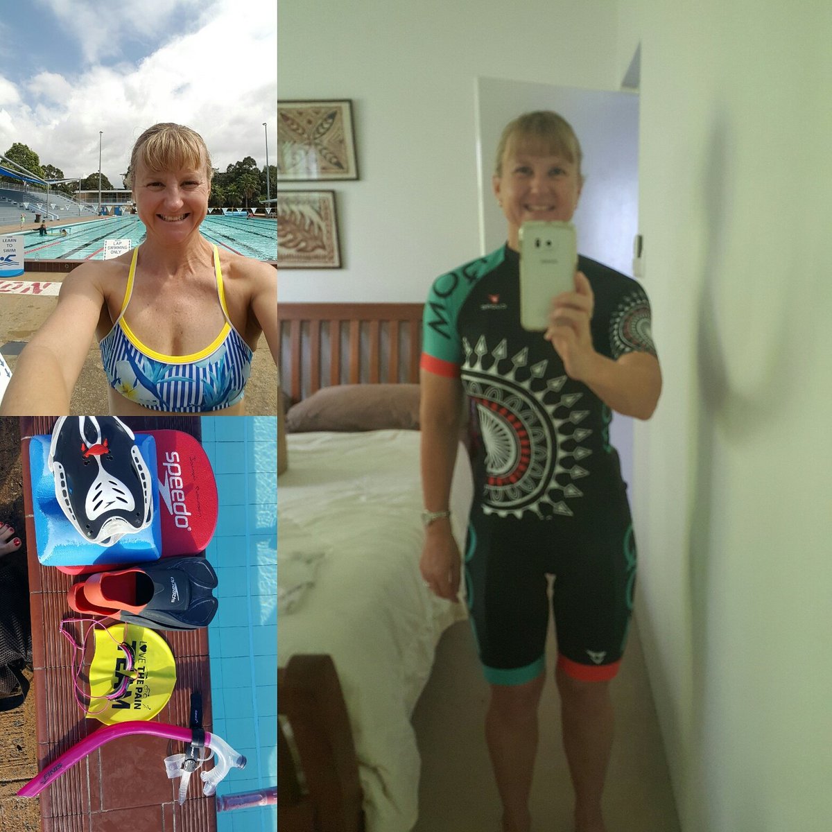 New kit and frangipani brightens up a training day #swimmer #swimming #cyclist #cycling #swimmerwhowantstobeacyclist #athlete #fitspo