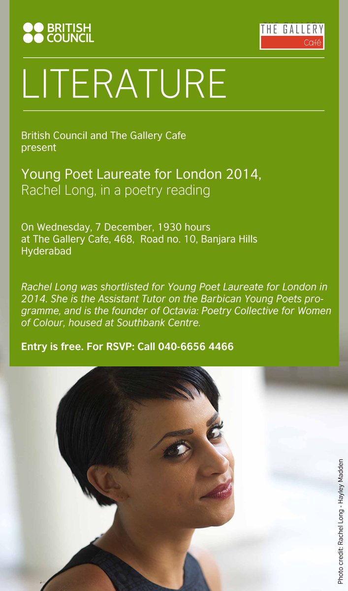 gallerycafehyd's tweet photo. Poetry reading by Rachel Long, Young Poet Laurent for London.
Experience the sweetest form of literature.
#Poetry #Literature #poem #Long https://t.co/nC6hggtxNk