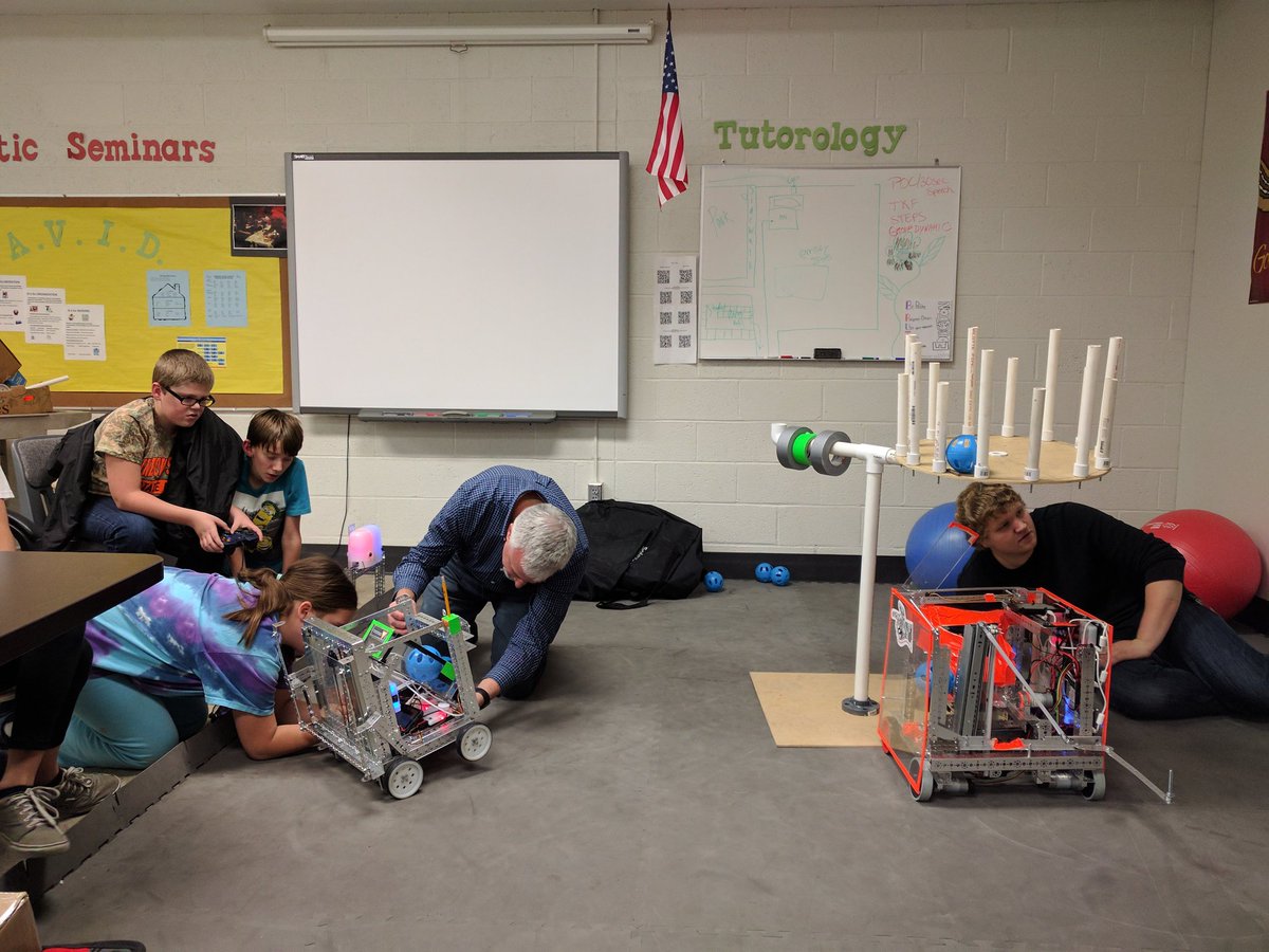 FTC7232's tweet photo. We are all set to compete at our first qualifier tournament tomorrow! Can't wait to experience #VelocityVortex for the first time! 😃 https://t.co/K9MSxoqBAg