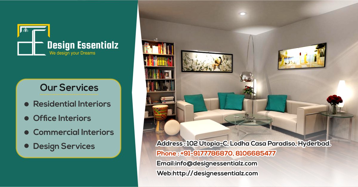 DzineEssentialz's tweet photo. @DzineEssentialz offers you the #BestCommercialInteriorDesigns #HomeInteriorDesigns in Hyderabad. contact 9177786870
https://t.co/47Iurefd1E https://t.co/qWWQf3872b