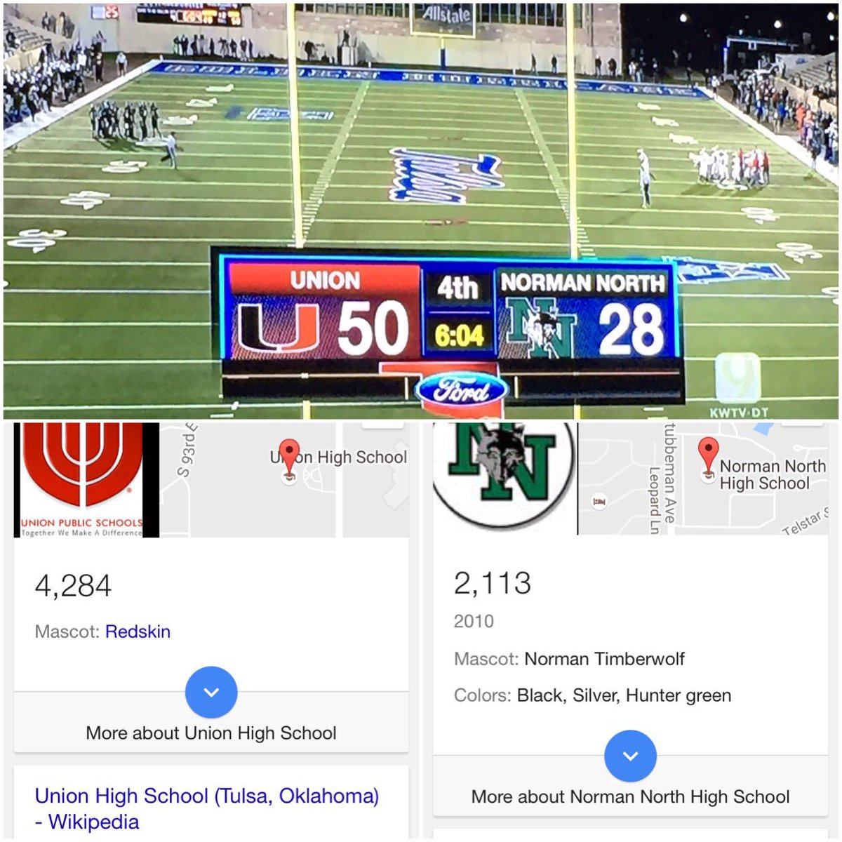 Schemmdogg's tweet image. Jenks or Union have one every state title for 21 years. #21years #WonderWhy #TwiceTheSize #Tulsa #LevelThePlayingField