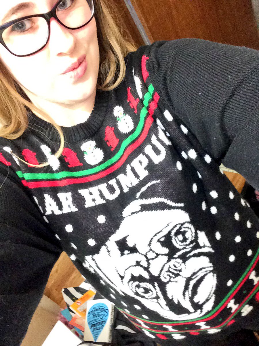 karabear147's tweet photo. @Zoella my favourite christmas sweater. I think you will approve #Christmasjumpertime #bahhumpug https://t.co/dIB3E8UHzN