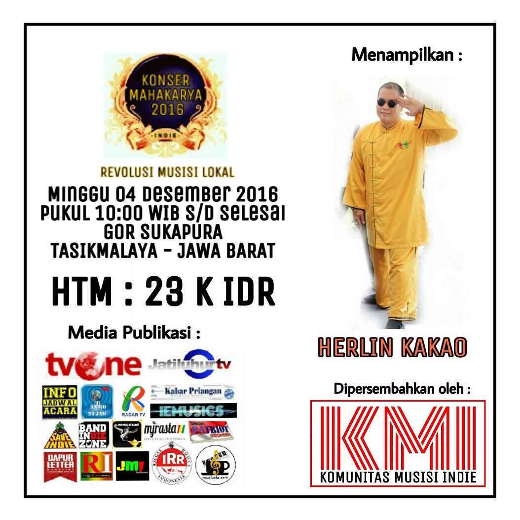 herlinkacaw's tweet photo. ° Satu hari lagi kita berkumpul di Tasikmalaya - Jawa Barat . Terima kasih untuk kawan2 yang sudah membeli tiket dari jauh2 hari #ulalaaa https://t.co/XVHkz3nbpt